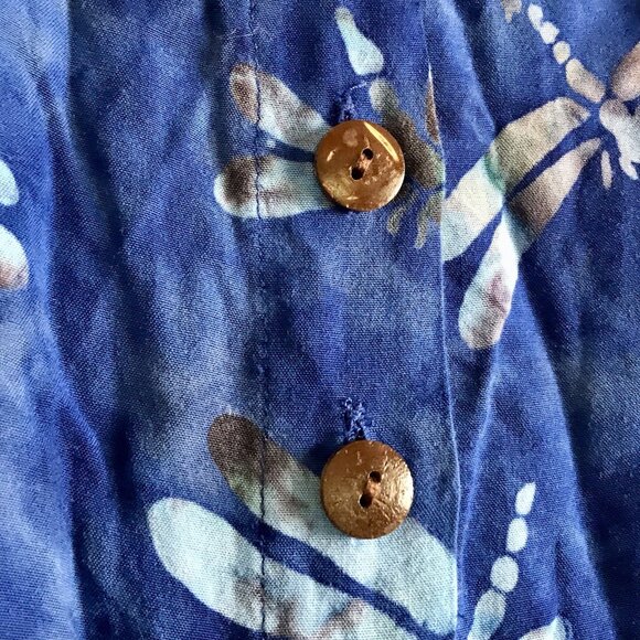 HIBISCUS COLLECTION HAWAII Dress Dragonfly Print Sleeveless Blue Size XL - Picture 5 of 8